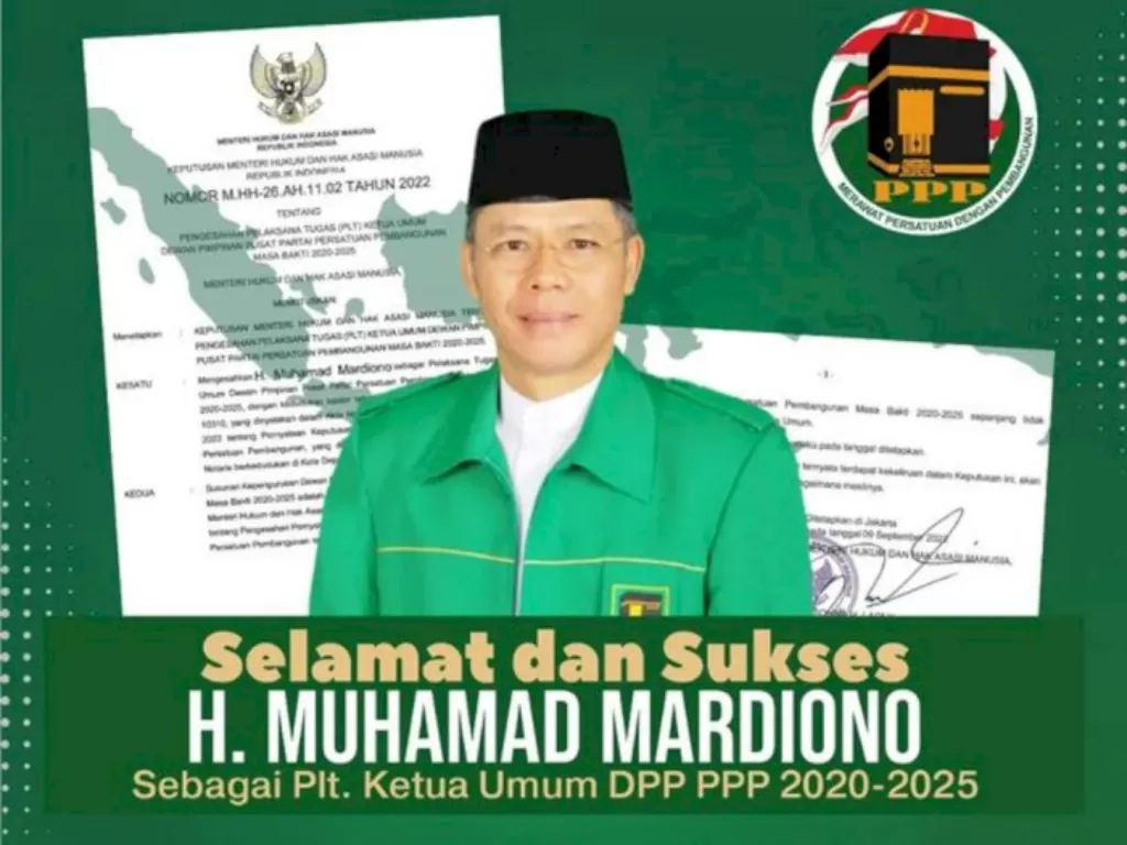 Plt Ketua Umum DPP PPP Muhammad Mardiono. (Instagram/@dpp.ppp)