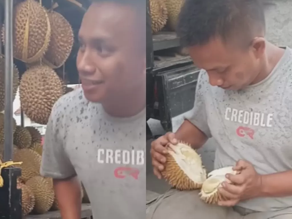 Pedagang durian mirip Ferdy Sambo (TikTok/omw47)