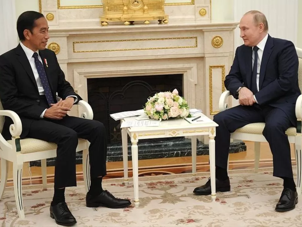 Pertemuan Jokowi dan Presiden Putin di Moskow, Rusia, 30 Juni 2022. (Dok. Kremlin.ru)