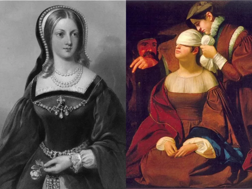 Ilustrasi Lady Jane Grey, Ratu Inggris tersingkat yang dipenggal kepalanya. (Britannica)