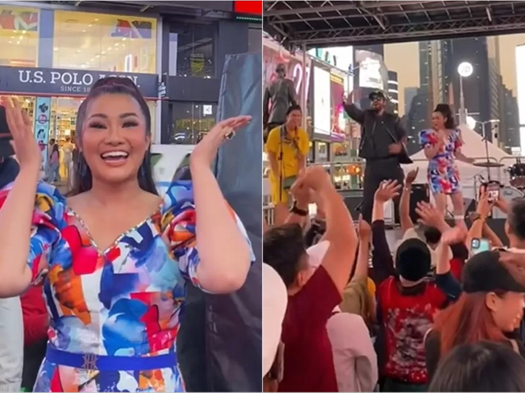 Fitri Carlina girang manggung di New York Times Square (Instagram/fitricarlina)