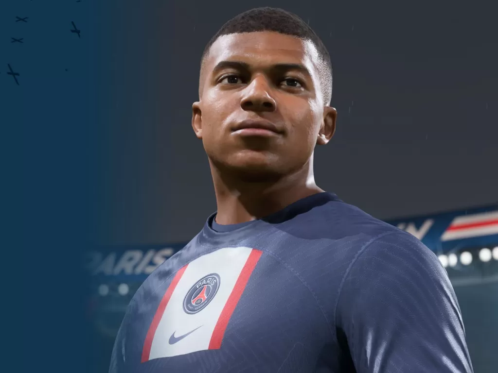 Tampilan Kylian Mbappe di FIFA 23. (EA Sports)