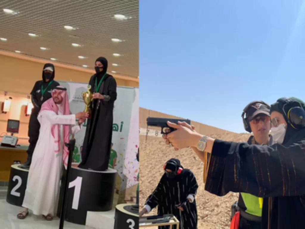 Para wanita di Saudi Arabia sudah diperbolehkan untuk memiliki senjata api. (Instagram.com/ipsc_reem)