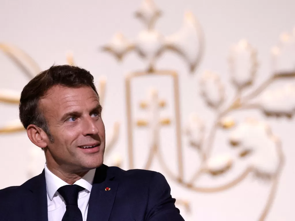 Presiden Prancis Emmanuel Macron akan menghadiri pemakaman kenegaraan Ratu Elizabeth II di London. (REUTERS/Ludovic Marin)