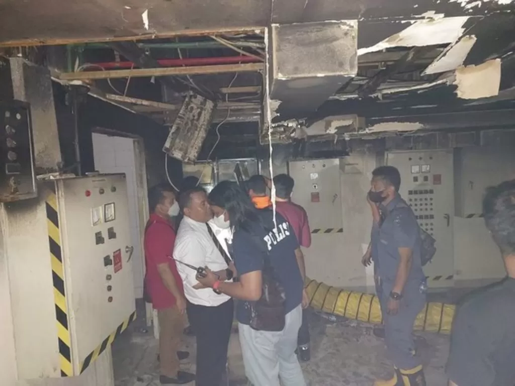 Lokasi terbakarnya panel listrik di GI (Instagram/@tmcpoldametro)