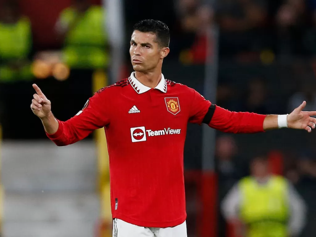 Pemain Manchester United, Cristiano Ronaldo. (REUTERS/Craig Brough)