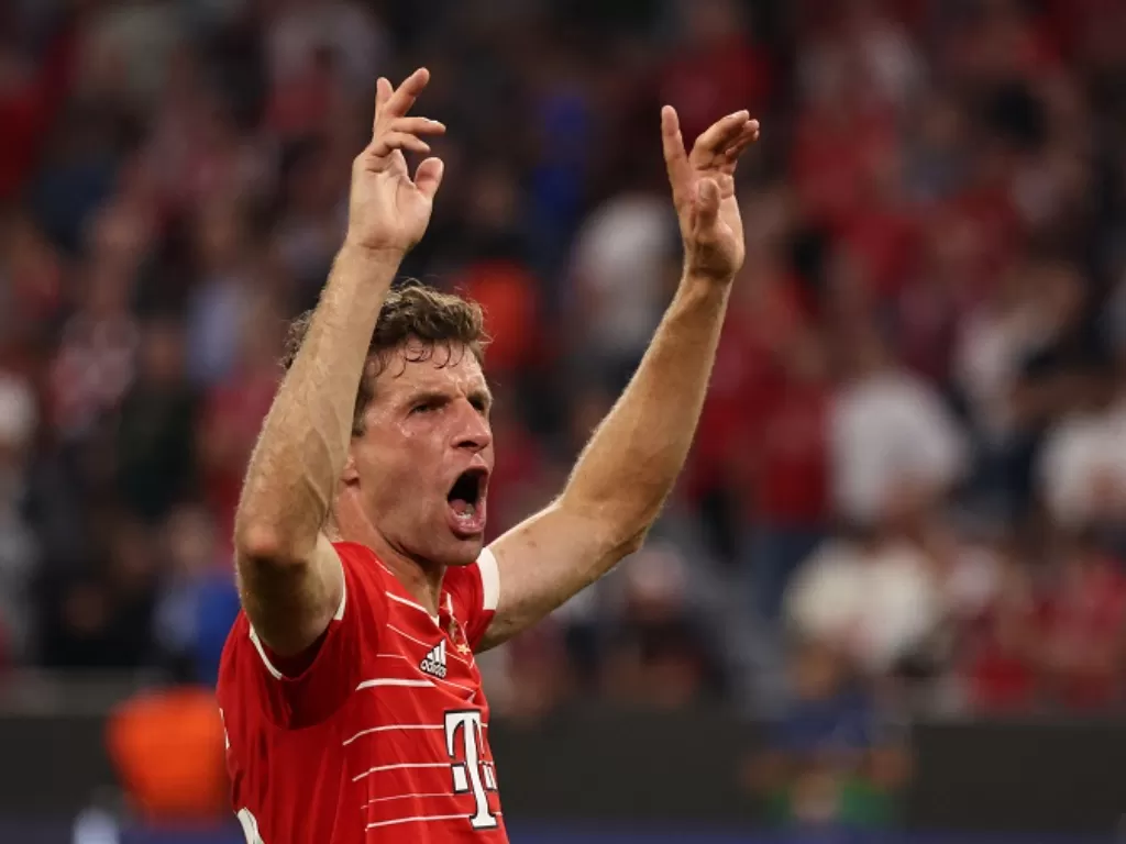 Penyerang Bayern Munchen Thomas Muller. (REUTERS/Lukas Barth)