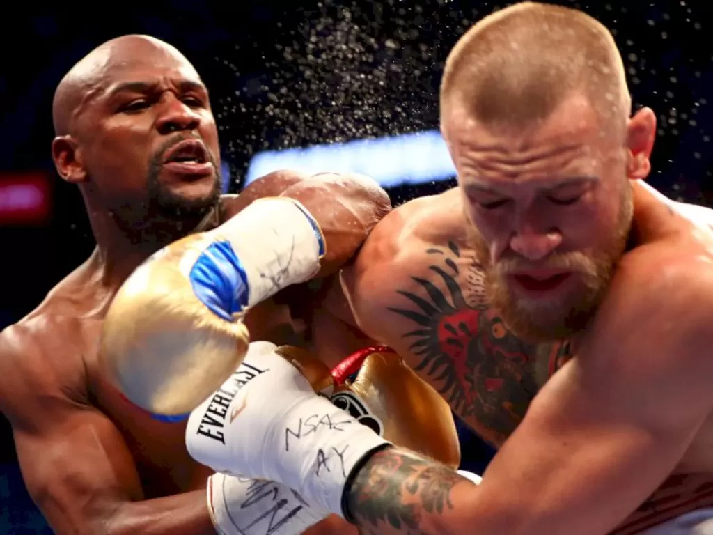 Duel tinju Floyd Mayweather Jr vs Conor McGregor. (REUTERS/Steve Marcus)