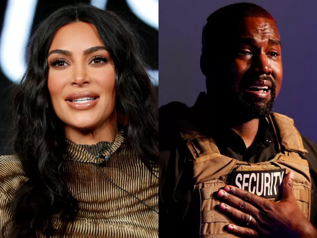 Kim Kardashian dan Kanye West. (REUTERS/Mario Anzuoni/Randall Hill)