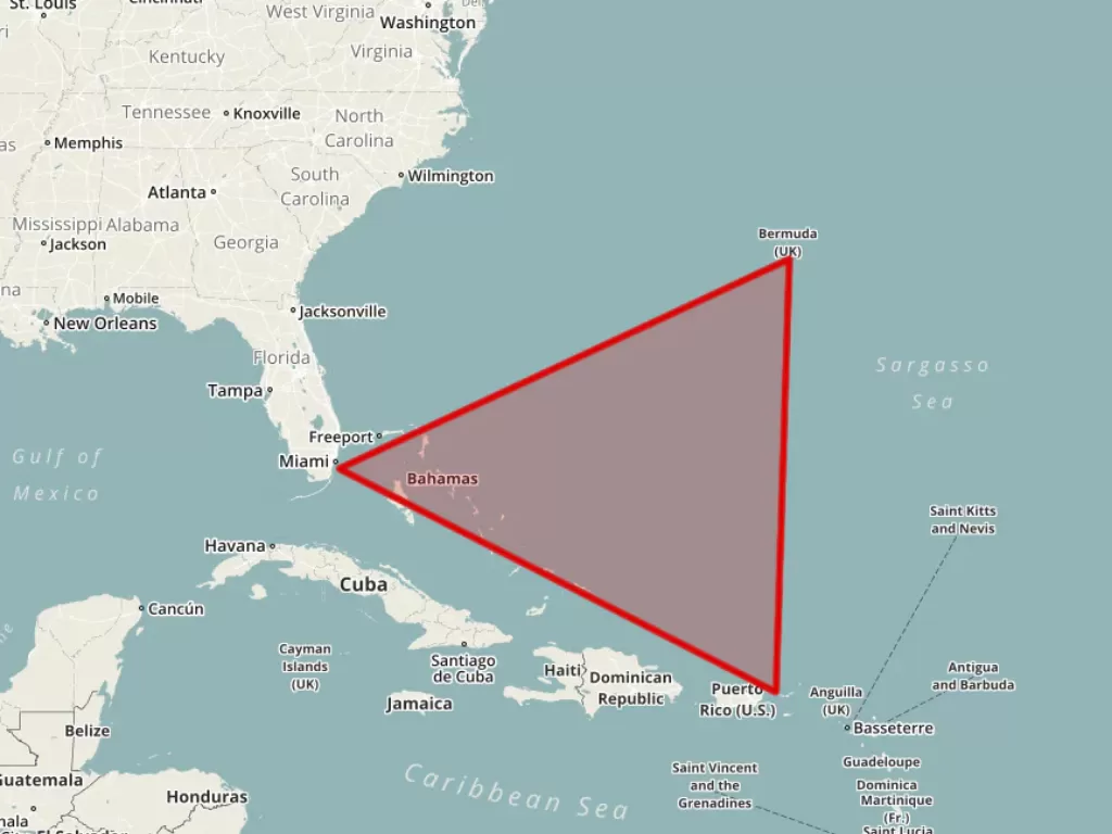 Peta Segitiga Bermuda. (Google Maps)