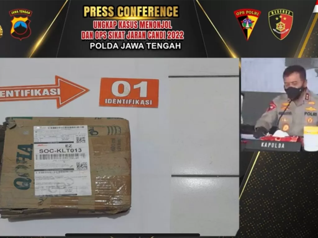 Konferensi pers Polda Jawa Tengah kasus ledakan di Asrama Polisi, Senin (26/9/2022). (Screenshoot/Youtube/Polda Jateng)