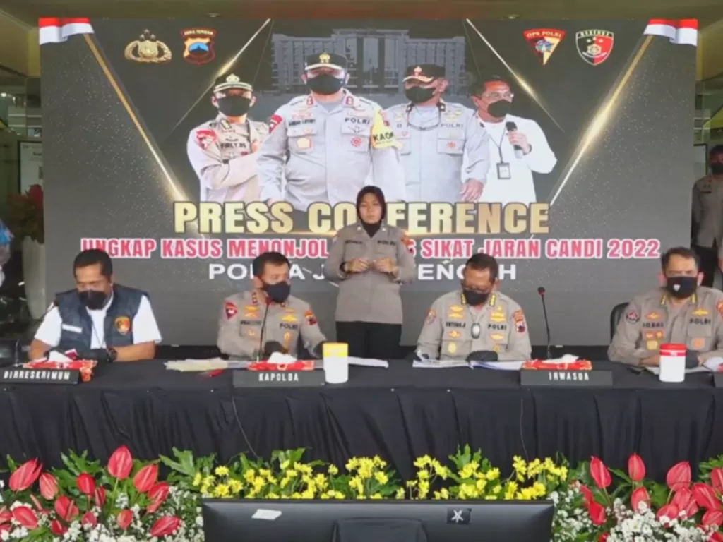 Konferensi pers Polda Jawa Tengah kasus ledakan di Asrama Polisi, Senin (26/9/2022). (Screenshoot/YouTube/Polda Jawa Tengah)