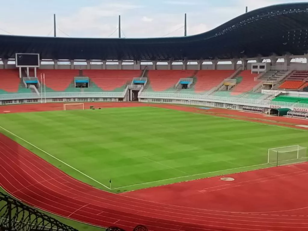 Penampakan Stadion Pakansari, Cibinong, Bogor, Jawa Barat yang akan menjadi venue laga FIFA Matchday timnas Indonesia vs Curacao, Selasa (27/9/2022). (Instagram/@stadionpakansari)