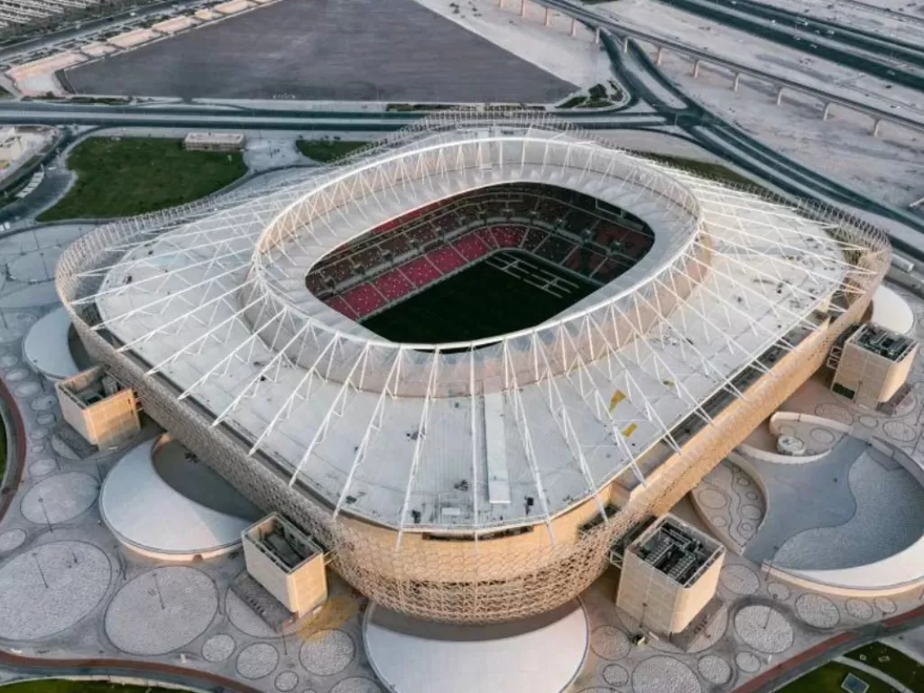Ahmed bin Ali Stadium di Qatar yang menjadi salah satu venue Piala Dunia 2022 (Instagram).
