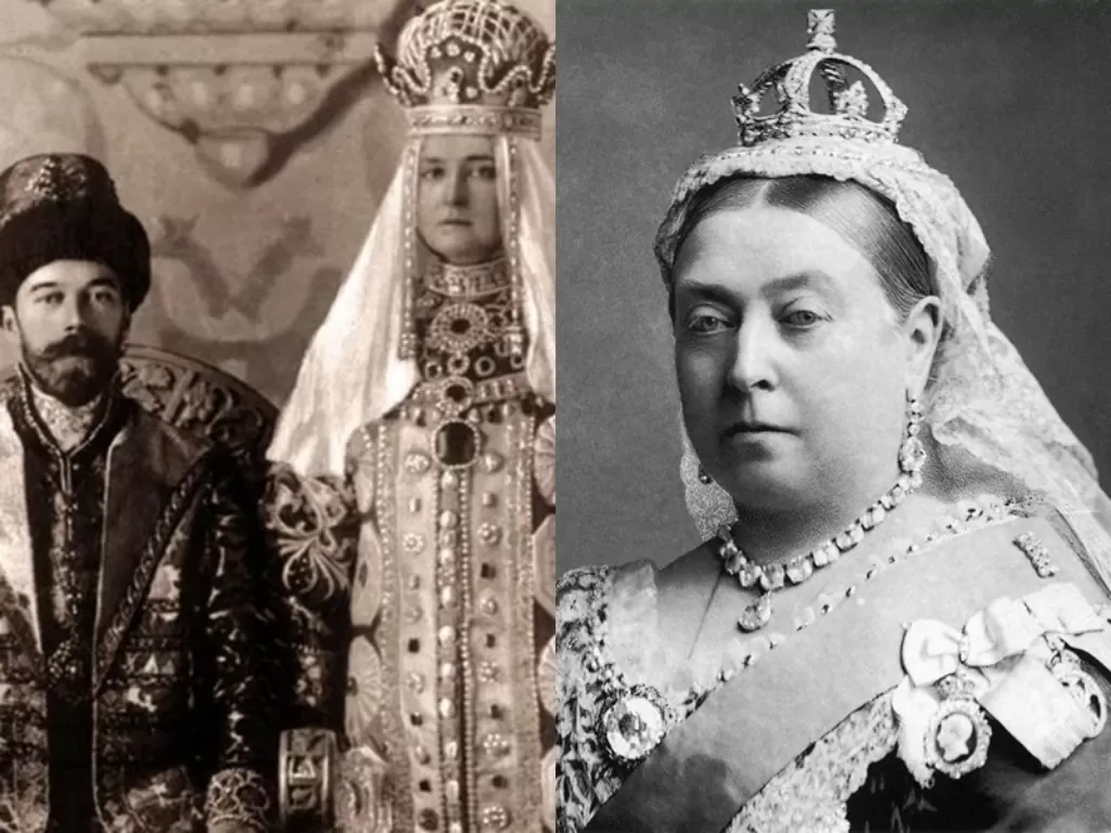 Kiri: Lady Vicky yang tetap memaksa menikah dengan Tsar Rusia. (Britannica)/ Kanan: Ratu Victoria. (Wikimedia)