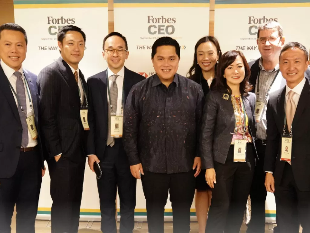 Menteri BUMN Erick Thohir dalam Konferensi Forbes Asia, Senin (26/9/22) (Istimewa)