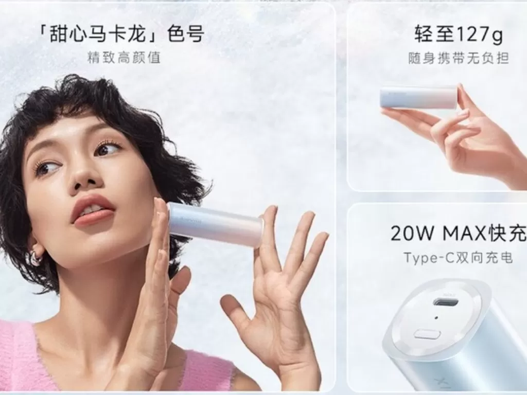Powerbank Xiaomi yang bentuknya mirip lipstick. (Xiaomi)