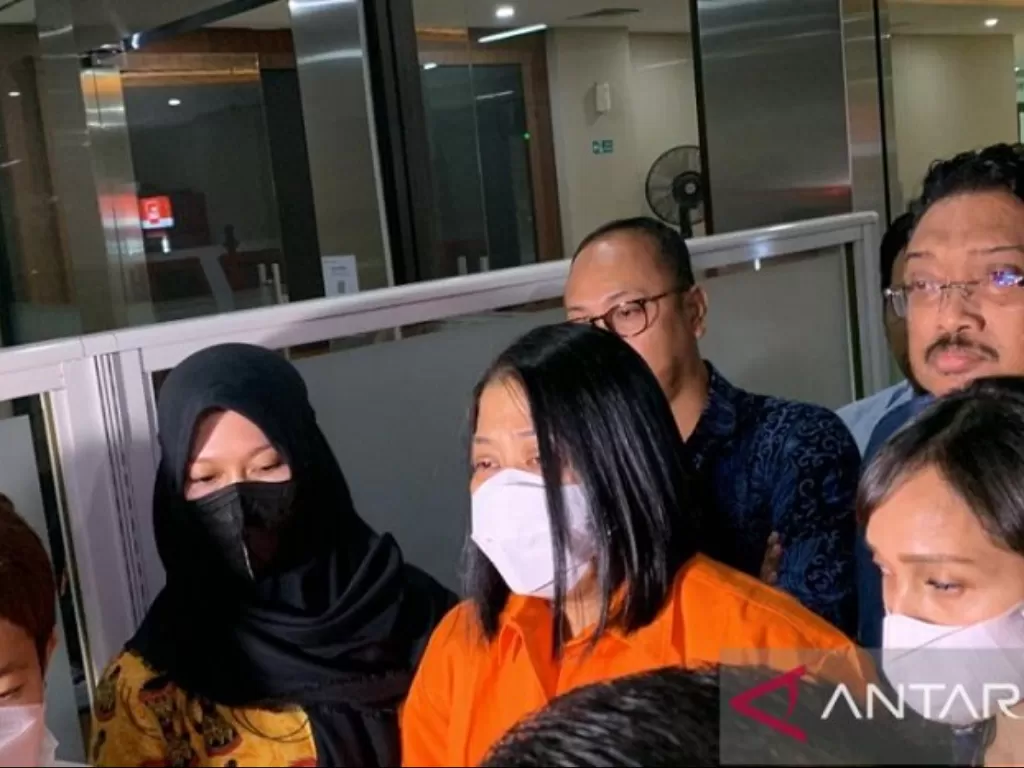 Istri Ferdy Sambo, Putri Candrawathi resmi ditahan. (ANTARA News/Laily Rahmawaty)