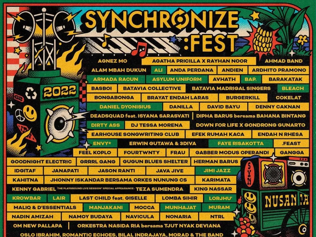 Line up Synchronize Fest 2022 (Instagram/synchronizefest)