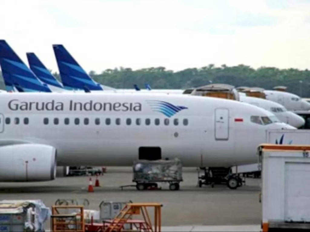 Ilustrasi pesawat Garuda indonesia (Antara)