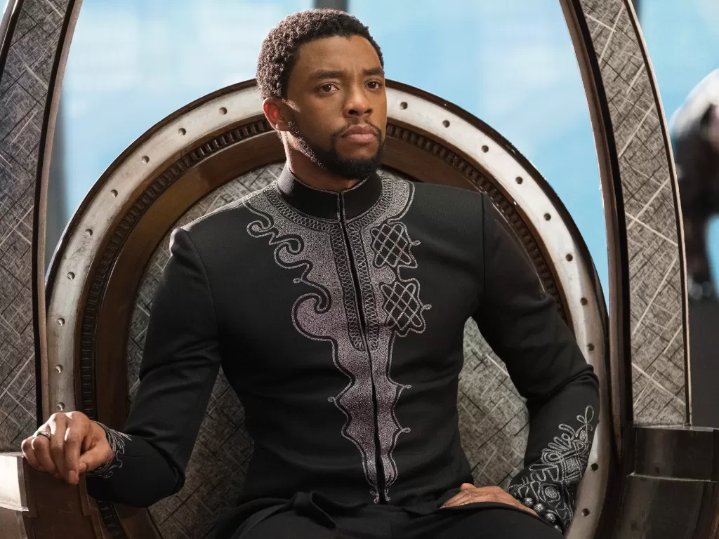 Chadwick Boseman sebagai T'Challa dalam Black Panther (IMDb)