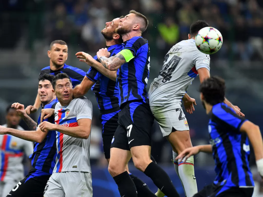 Inter Milan vs Barcelona di Liga Champions 2022-2023 (REUTERS/Daniele Mascolo)
