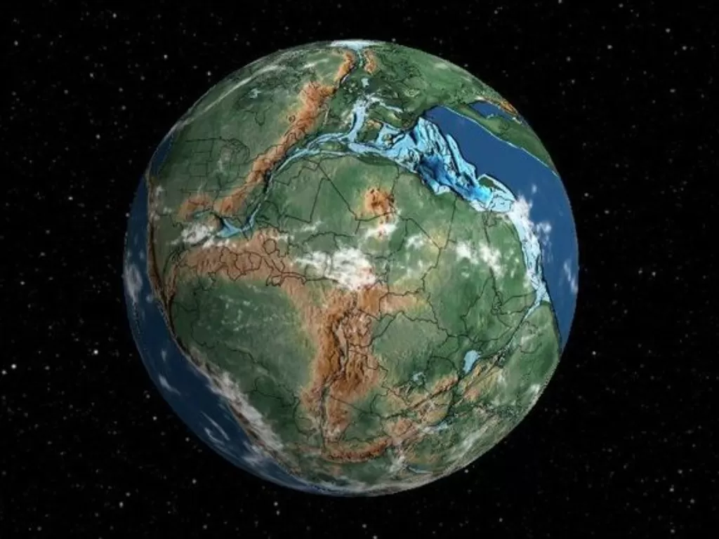 Ilustrasi benua di Bumi. (LiveScience)
