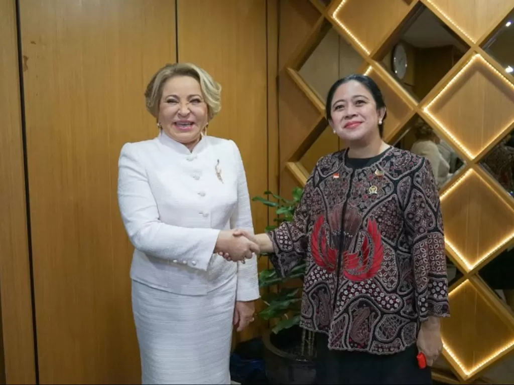 Ketua dpr Puan Maharani Bertemu dengan ketua parlemen rusia. (Dokumen DPR)