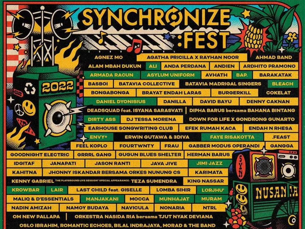 Ilustrasi Synchronize Festival 2022 (instagram.com/synchronizefest)