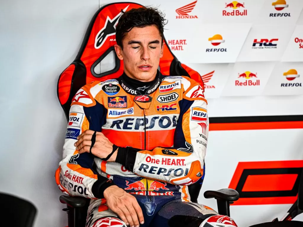 Marc Marquez saat berada di salah satu ajang balap MotoGP 2022. (MotoGP 2022)