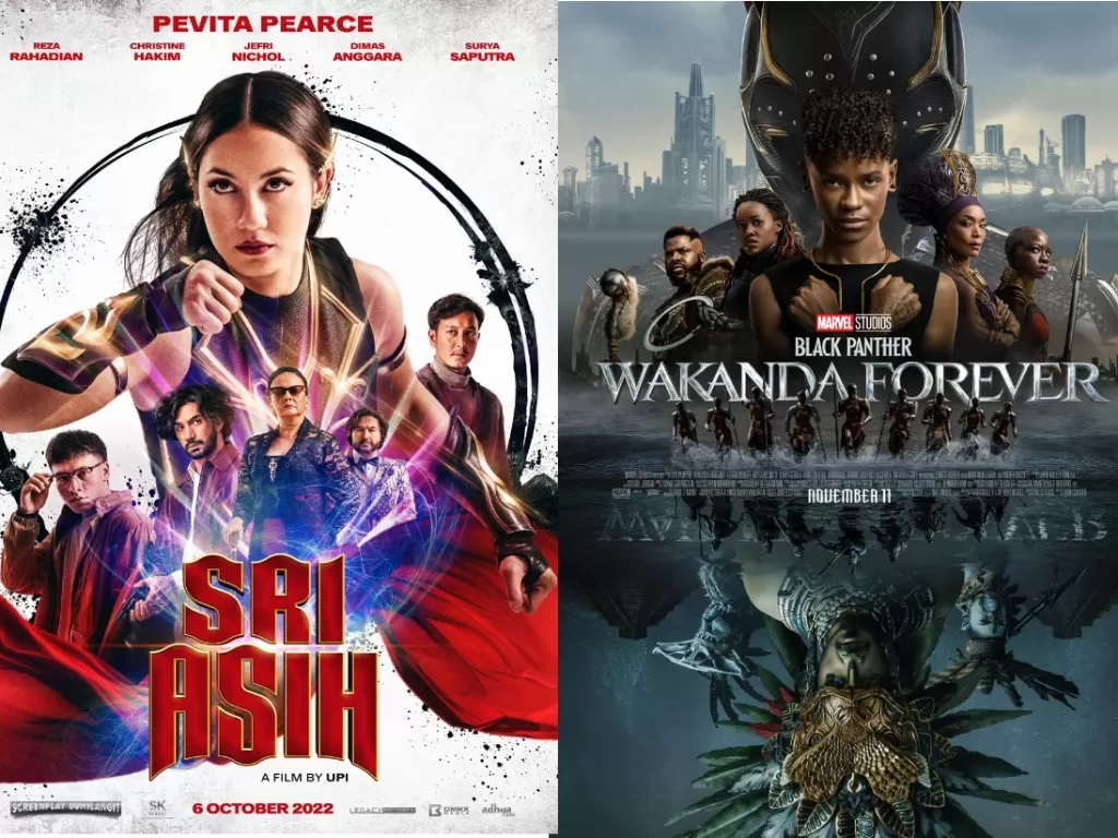 Poster film Sri Asih dan Black Panther: Wakanda Forever. (IMDB).
