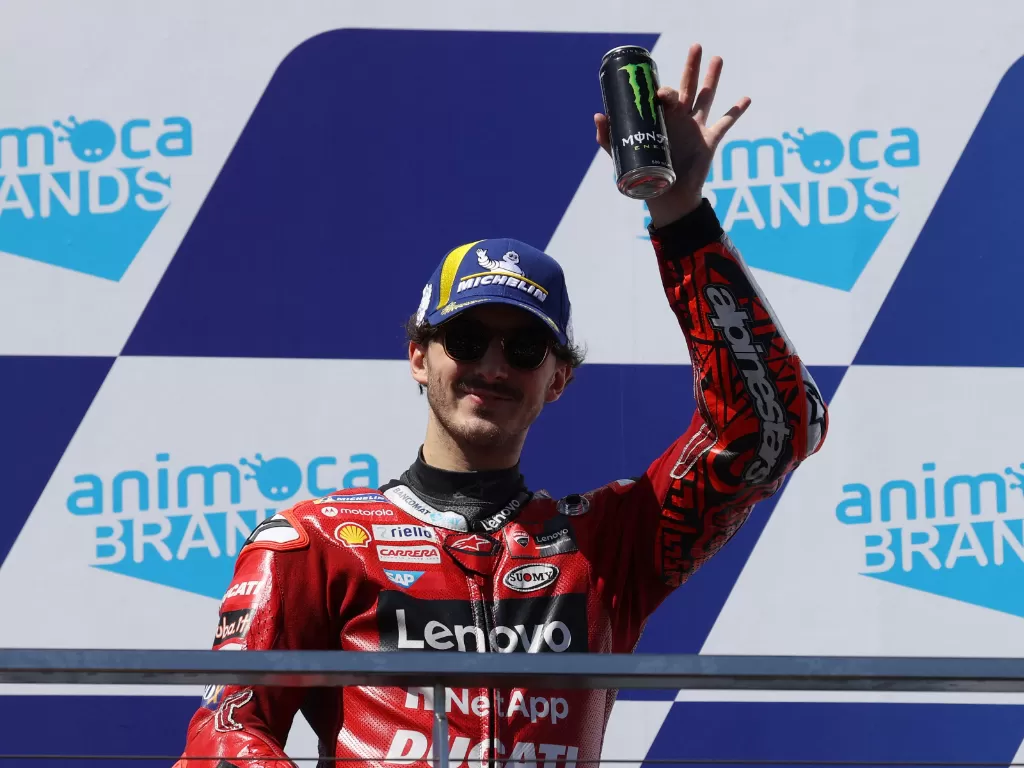 Francesco Bagnaia calon juara dunia MotoGP 2022. (REUTERS/Loren Elliott)