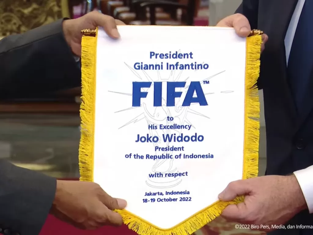 Kerja sama FIFA dan pemerintah Indonesia (Youtube/Sekretariat Presiden)