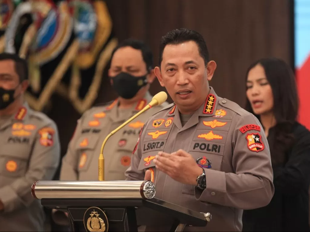 Kapolri Jenderal Pol Listyo Sigit Prabowo. (ANTARA FOTO/Reno Esnir)