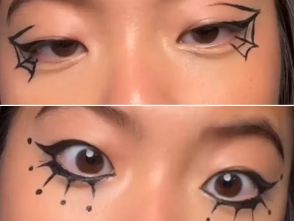 Makeup halloween ala TikTokers. (TikTok/@stxph.h)