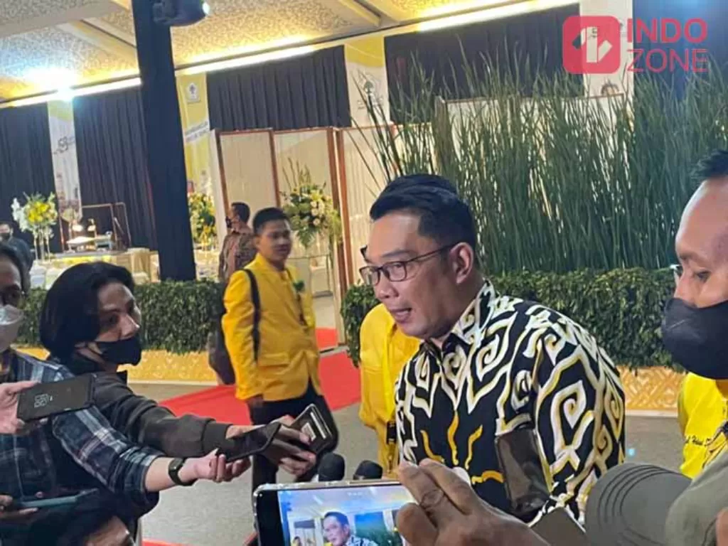 Gubernur Jawa Barat Ridwan Kamil di HUT Ke-58 Partai Golkar. (INDOZONE/Asep Bidin Rosidin)