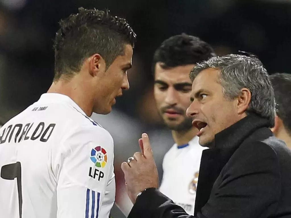 Cristiano Ronaldo dan Jose Mourinho (REUTERS)