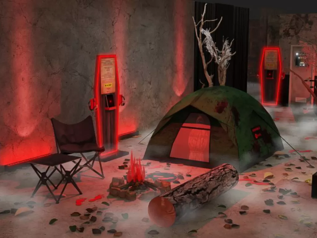 Salah satu tampilan instalasi horor untuk merayakan Halloween di Astha District 8. (Antara/HO/Spotify)