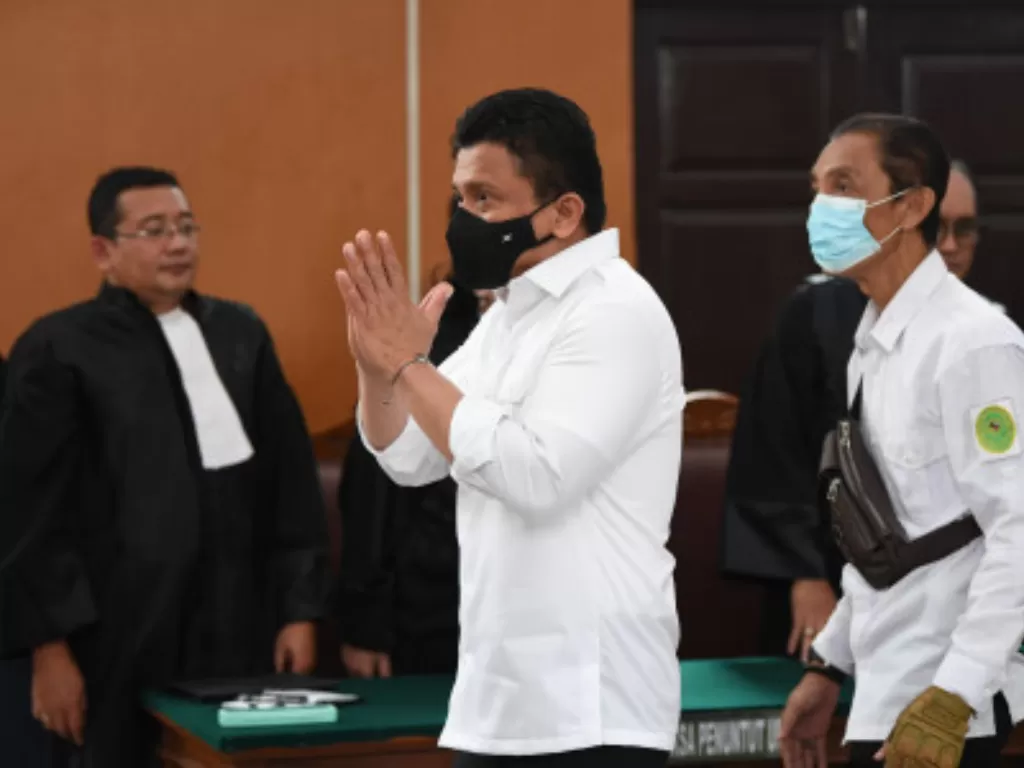 Terdakwa kasus pembunuhan Brigadir J, Ferdy Sambo di Pengadilan Negeri Jakarta Selatan, Jakarta, Rabu (26/10/2022). (ANTARA FOTO/Akbar Nugroho Gumay)