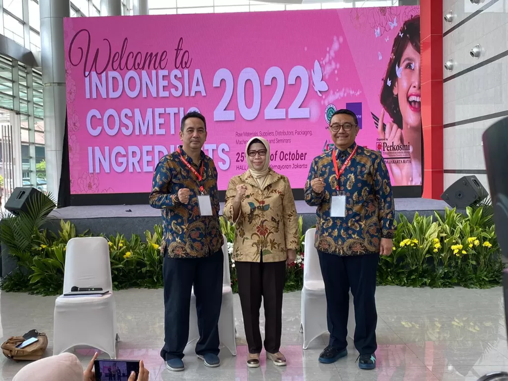 Acara pembukaan PERKOSMI ICI Expo 2022 di Jiexpo Kemayoran, Jakarta Pusat, Selasa (25/10/2022) (INDOZONE/Nandya)