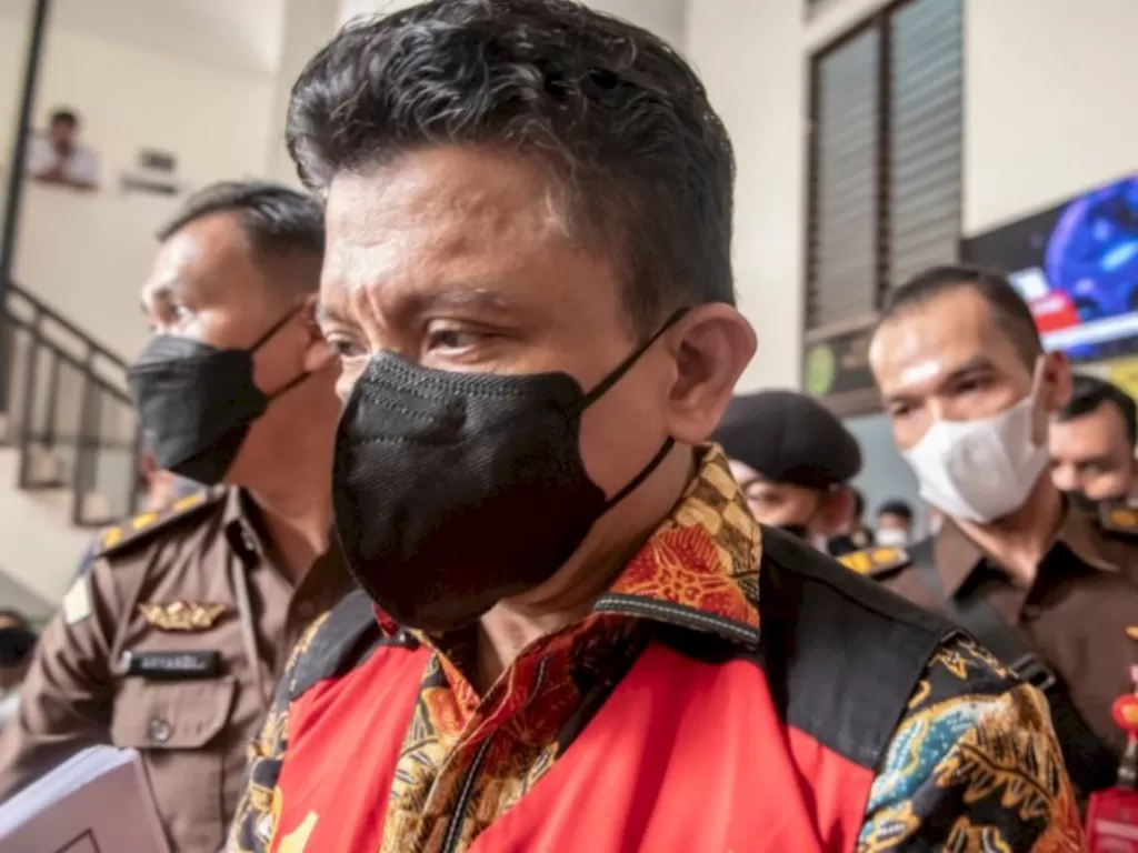 Terdakwa kasus pembunuhan Brigadri J, Ferdy Sambo di Pengadilan Negeri Jakarta Selatan, Senin (17/10/2022). (ANTARA FOTO/Muhammad Adimaja)