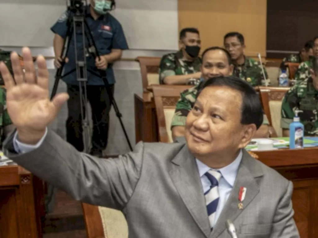 Menteri Pertahanan Prabowo Subianto. (ANTARA FOTO/Muhammad Adimaja)