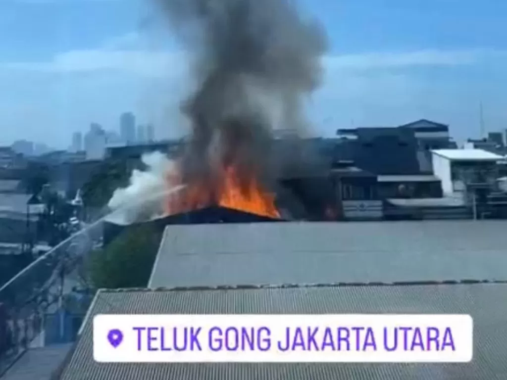 Kebakaran Tempat Karaoke di Jakarta Utara (Instagram/@jakut.info)