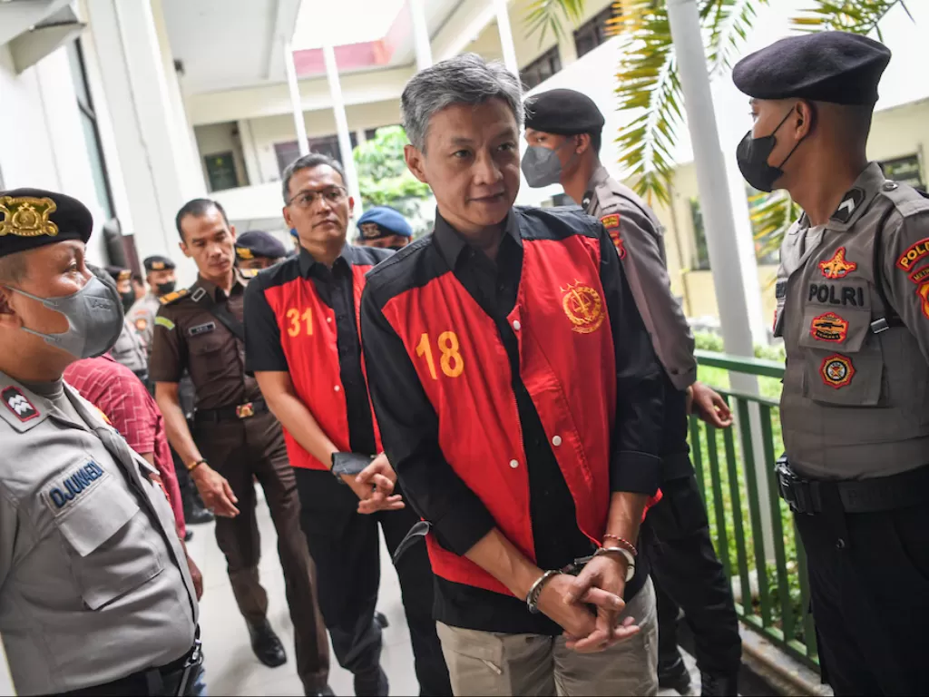 Salah satu terdakwa kasus pembunuhan Brigadir J, Hendra Kurniawan (ANTARA FOTO/M Risyal Hidayat)