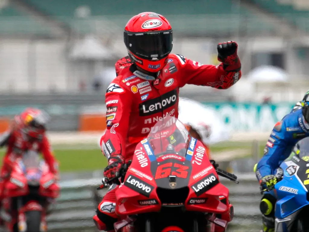 Pebalap Ducati, Francesco Bagnaia. (REUTERS/Hasnoor Hussain)