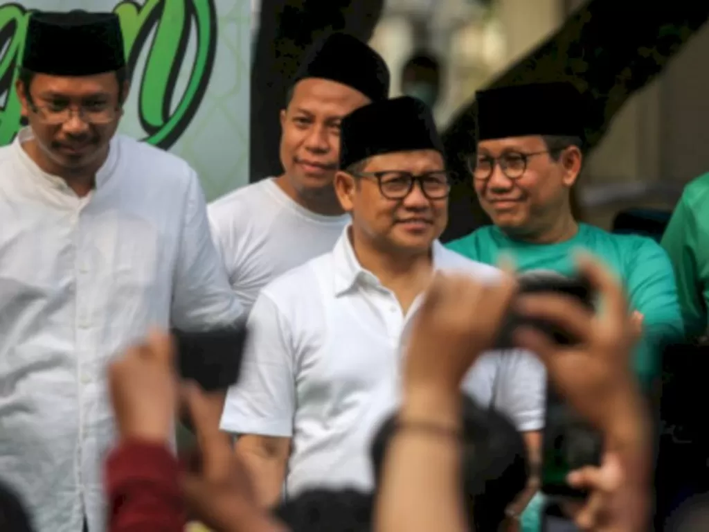 Ketua Umum PKB Muhaimin Iskandar (kedua kanan). (ANTARA FOTO/Umarul Faruq).