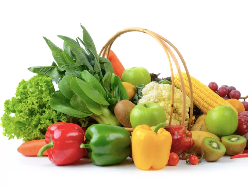 Ilustrasi sayuran dan buah yang kaya akan nutrisi baik. (Freepik)