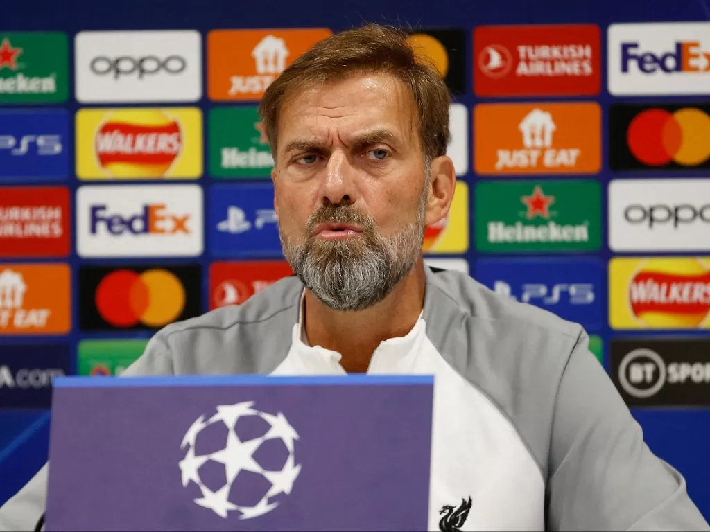 Pelatih Liverpool, Jurgen Klopp, dalam konferensi pers (Reuters/Craig Brough)