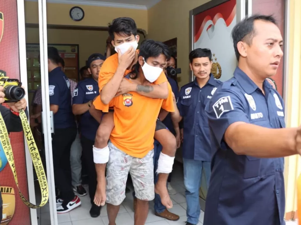 Begal diamankan polisi setelah menyasar driver ojek online (Dok. Humas Polda Banten)