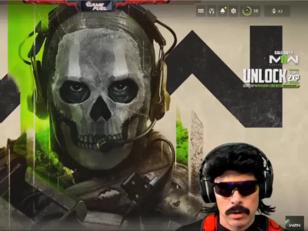 Dr Disrespect marah saat streaming game Call of Duty. (YouTube/Warzone Nation Best Moments & Clips)
